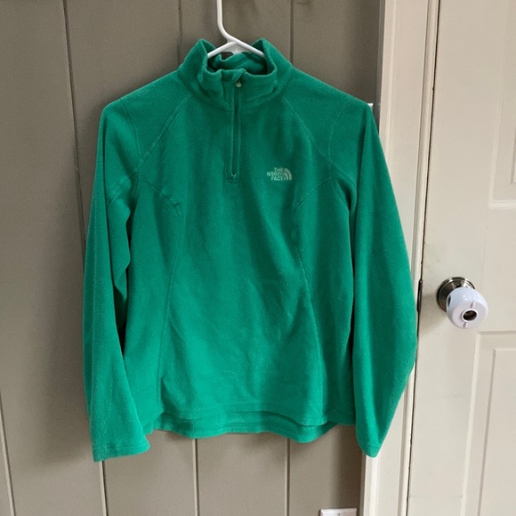 Green The North Face quarter zip fleece - Picture 1 of 5